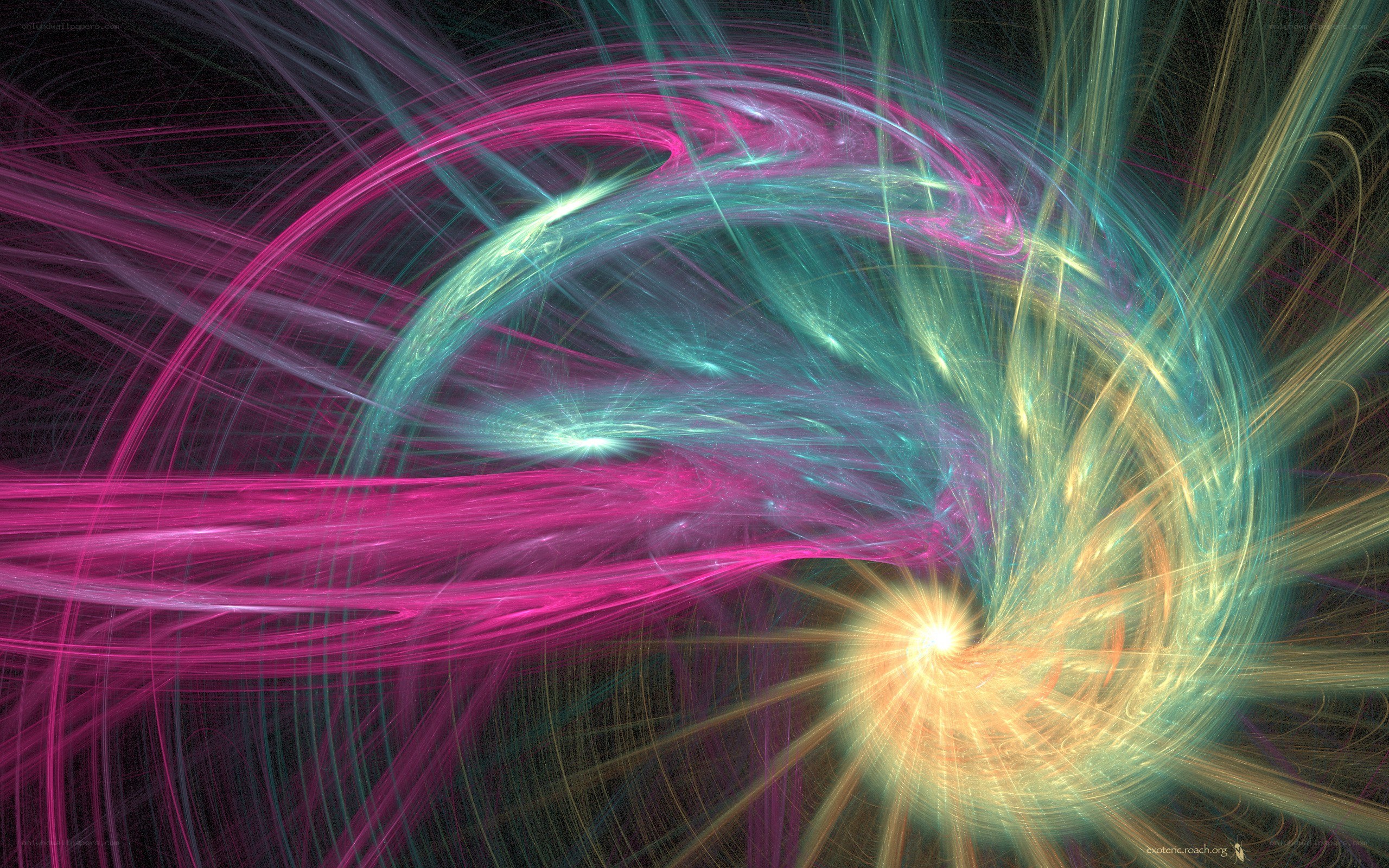 Abstract light swirls