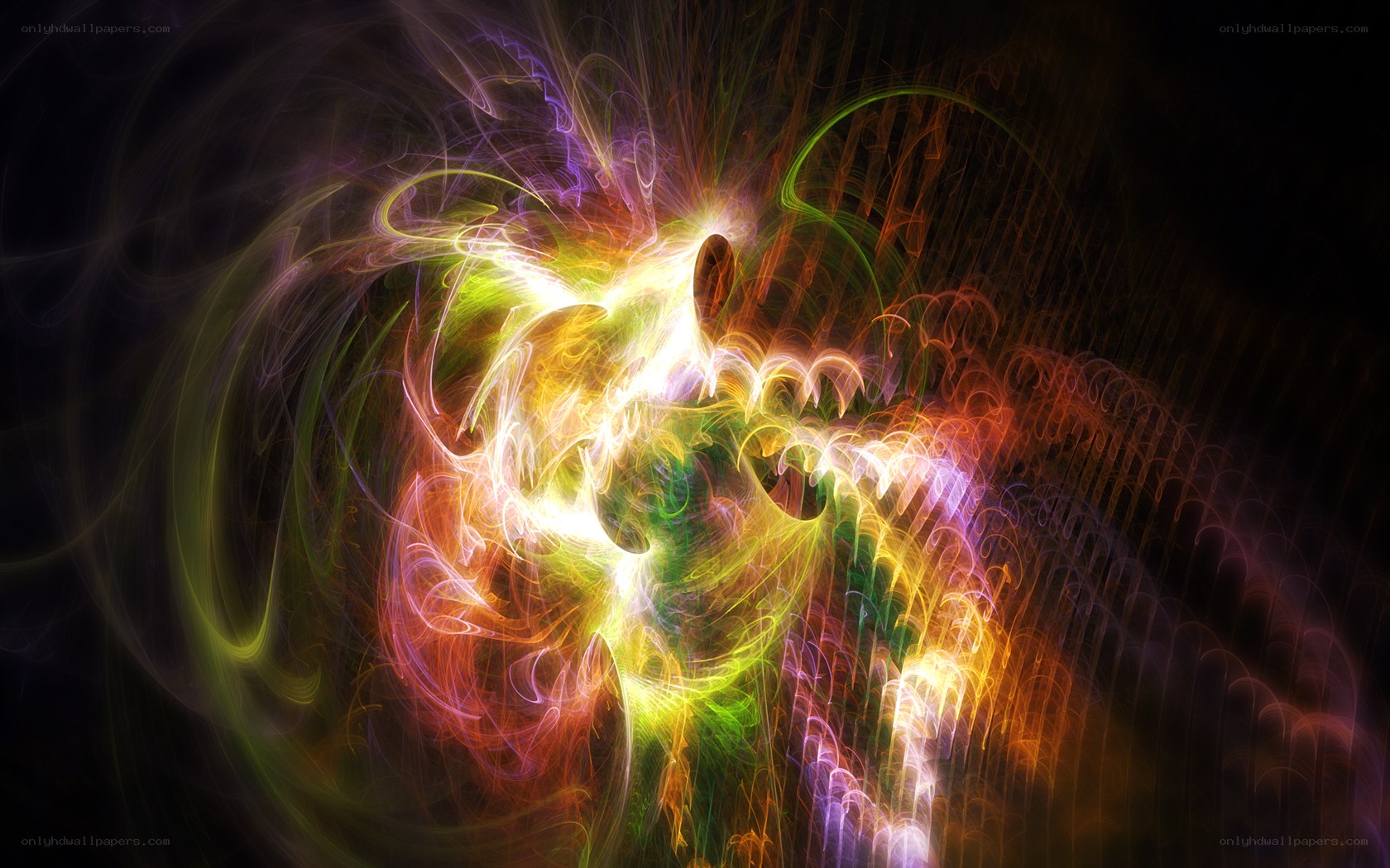 Abstract light swirls