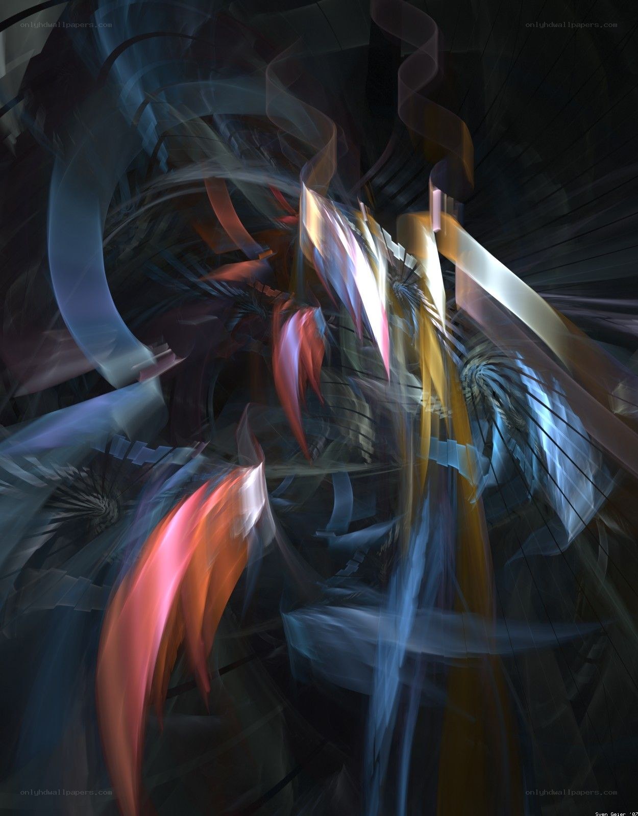 Abstract light swirls