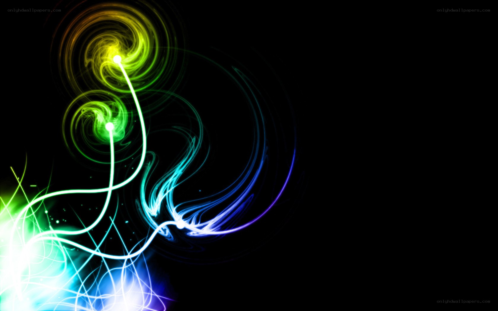 Abstract light swirls