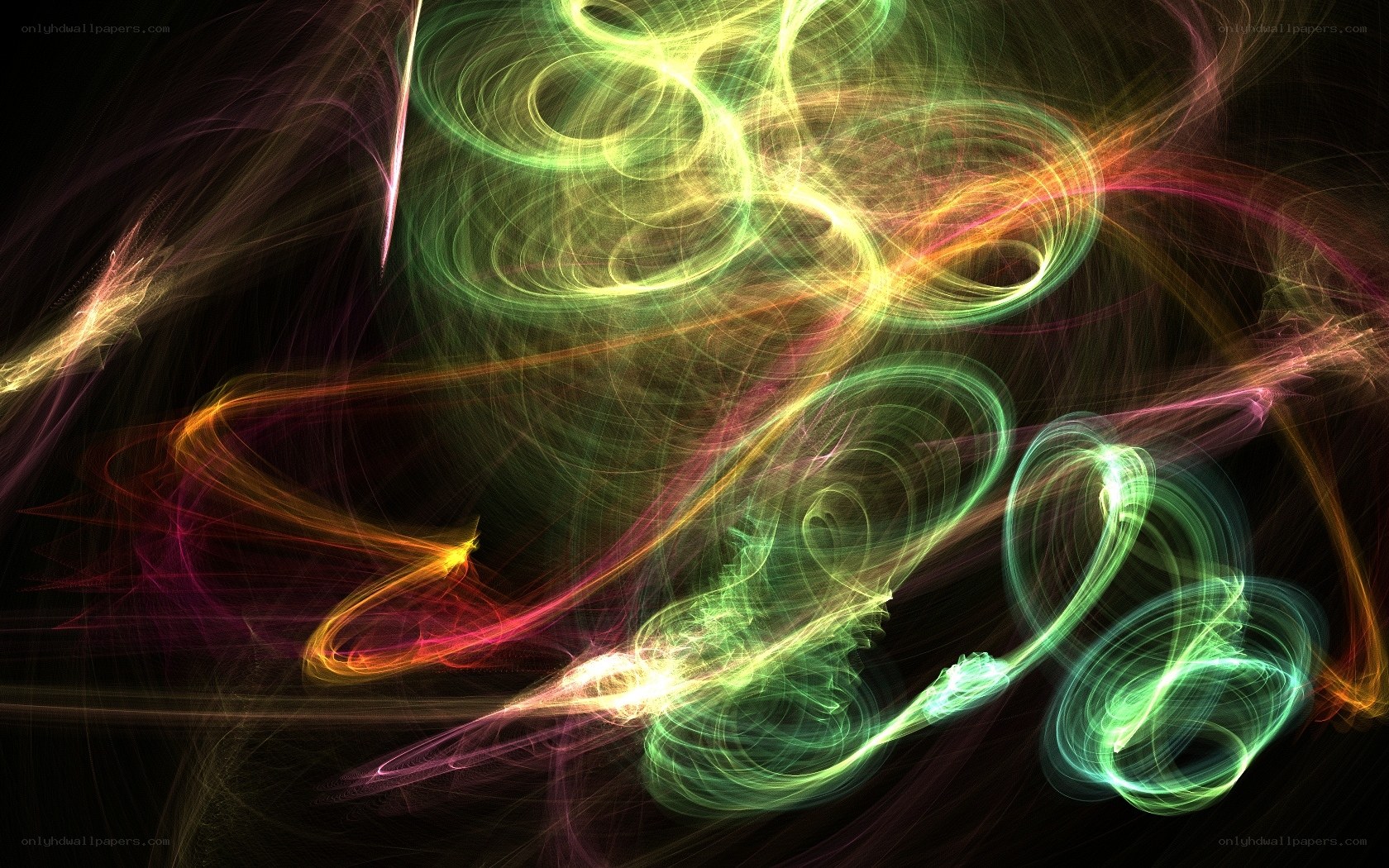 Abstract light swirls