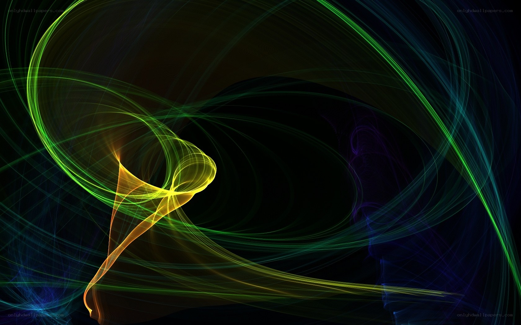 Abstract light swirls