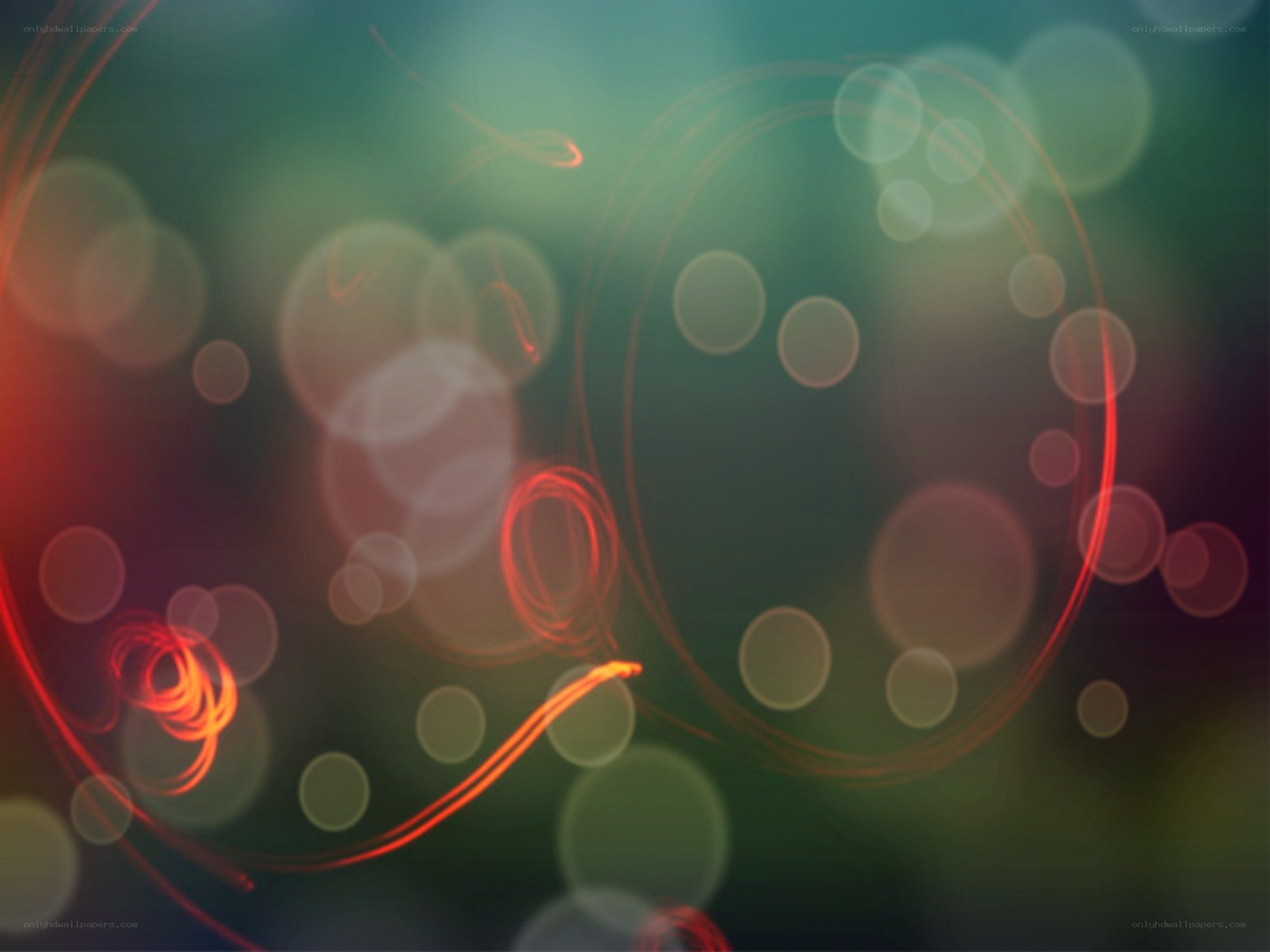 Abstract light swirls and bokeh