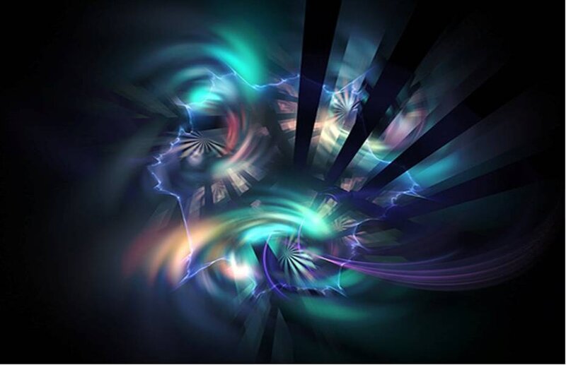 Abstract light swirls and patterns