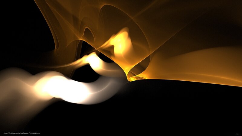 Abstract Light Swirls — Black, Dramatic, Digital Art