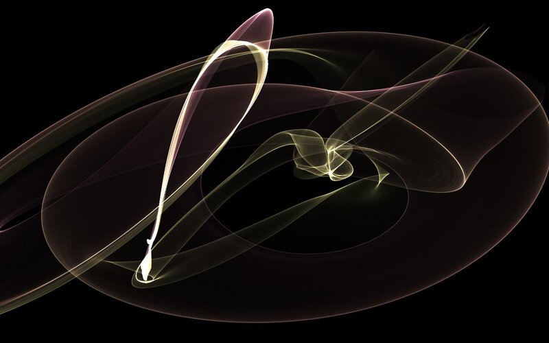 Abstract Light Swirls — Black, Ethereal