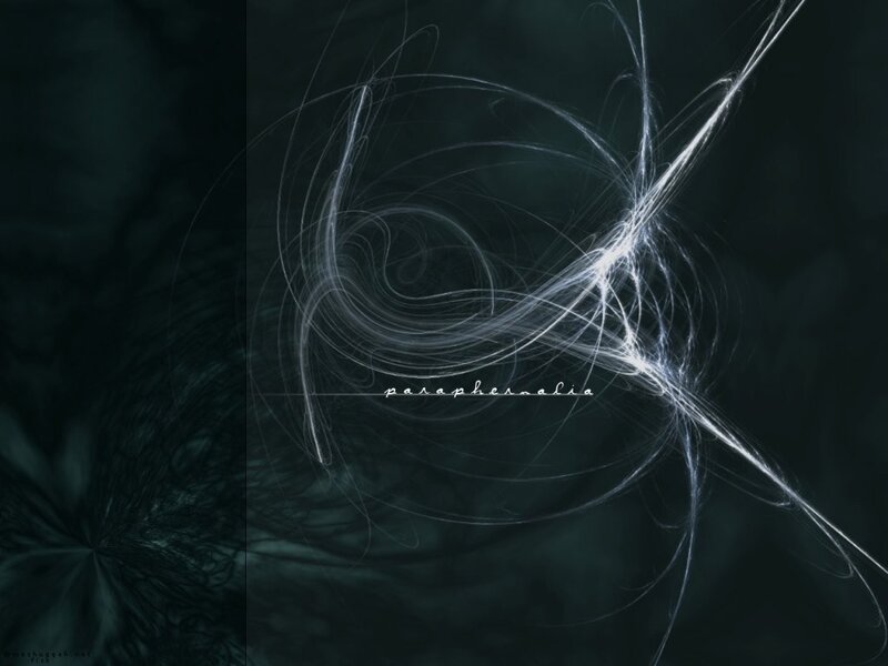 Abstract Light Swirls — Black, Mysterious, Digital Art, Light Trails, Text