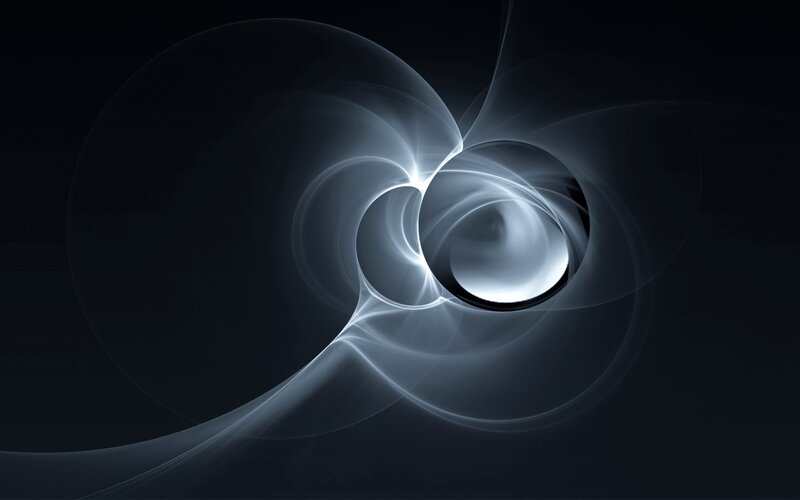 Abstract Light Swirls — Black, Mysterious