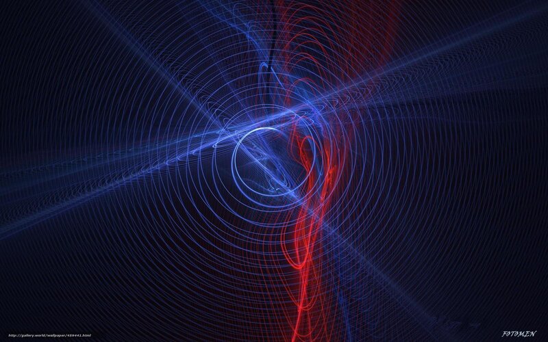 Abstract Light Swirls — Blue, Dynamic, Digital Art, Circles