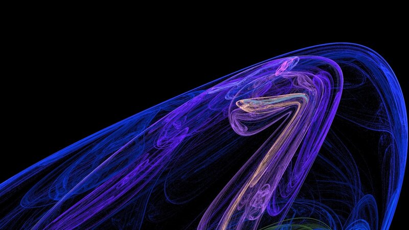 Abstract Light Swirls — Blue, Dynamic, Digital Art, Curves
