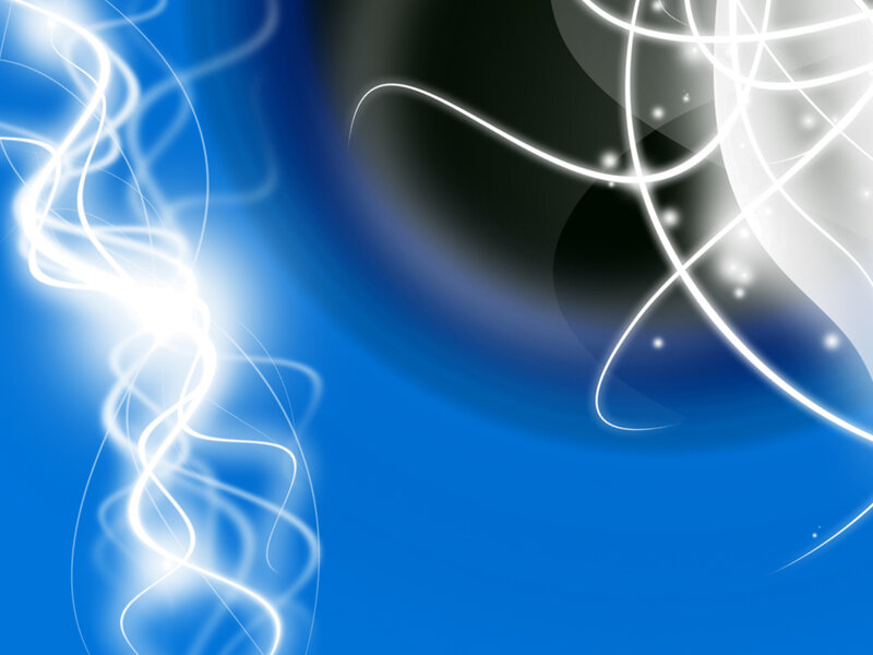 Abstract Light Swirls — Blue, Dynamic, Digital Art, Lines, Glow
