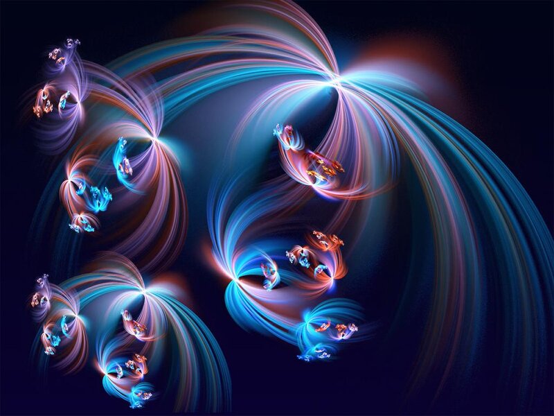 Abstract Light Swirls — Blue, Dynamic