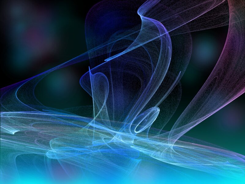 Abstract Light Swirls — Blue, Ethereal, Digital Art, Smoke