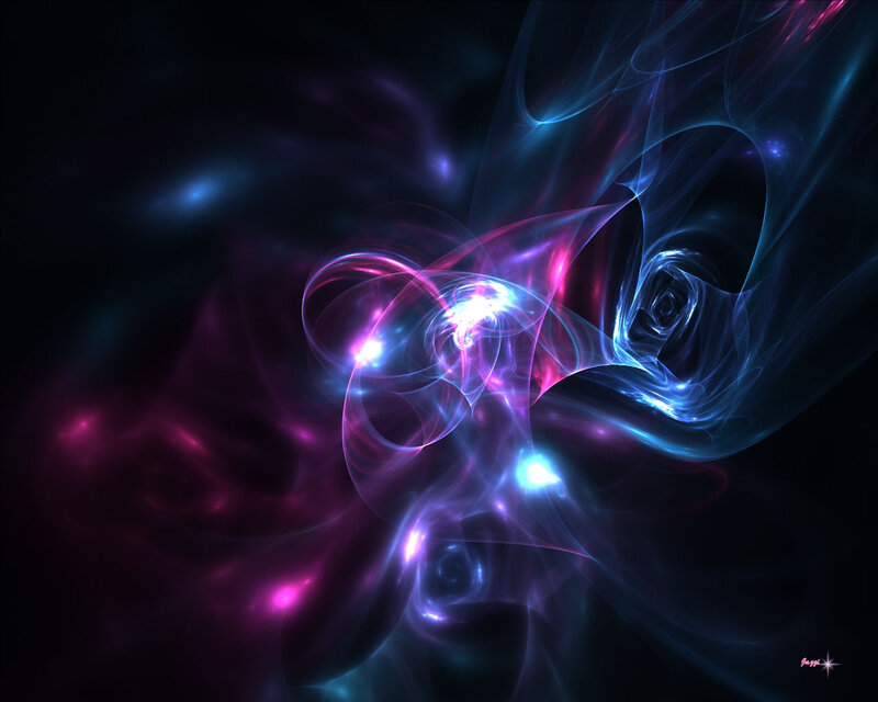 Abstract Light Swirls — Blue, Ethereal