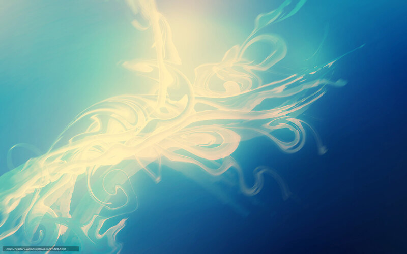 Abstract Light Swirls — Blue, Serene, Digital Art
