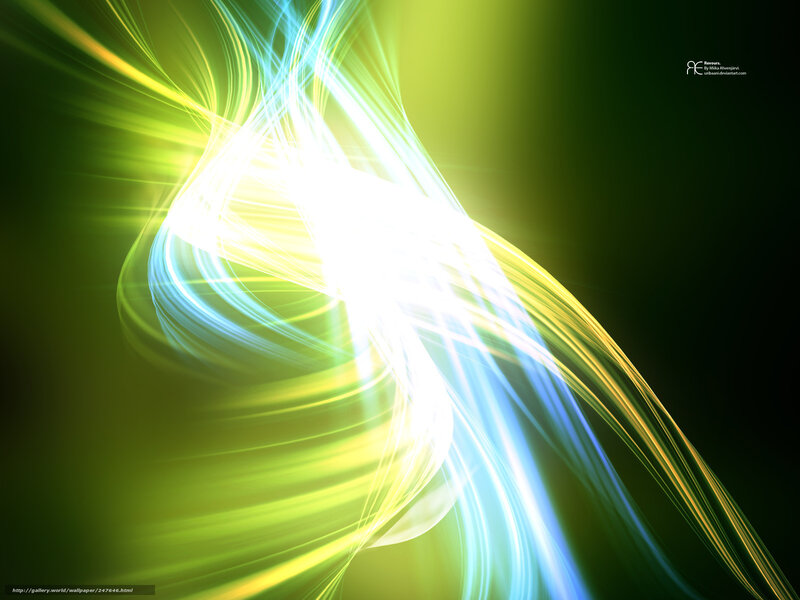 Abstract Light Swirls — Green, Dynamic