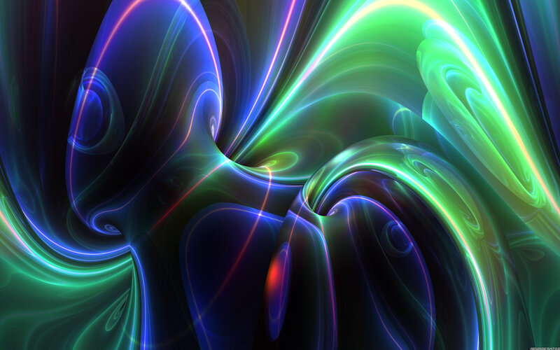 Abstract Light Swirls — Green