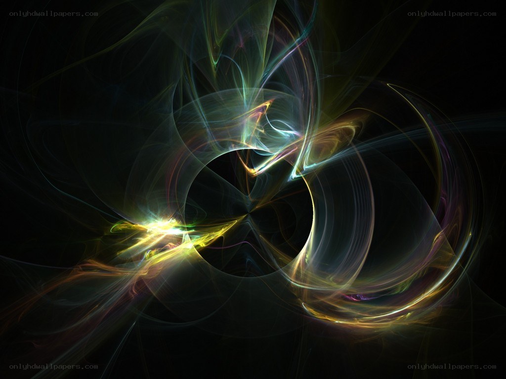 Abstract light swirls in dark space