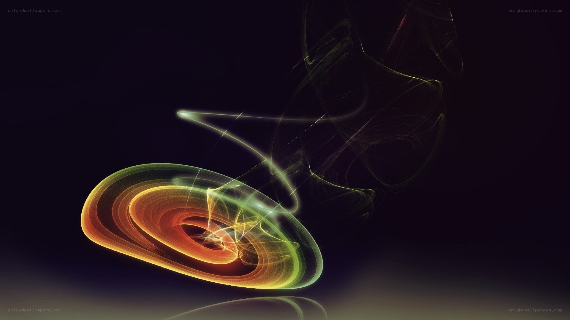 Abstract light swirls in motion