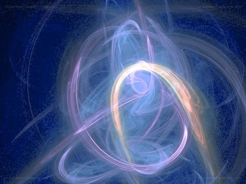Abstract light swirls in space