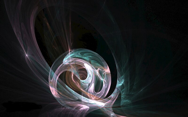 Abstract light swirls in space