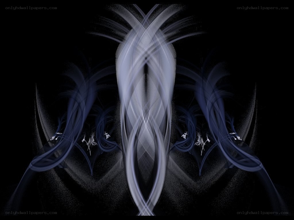 Abstract light swirls on black