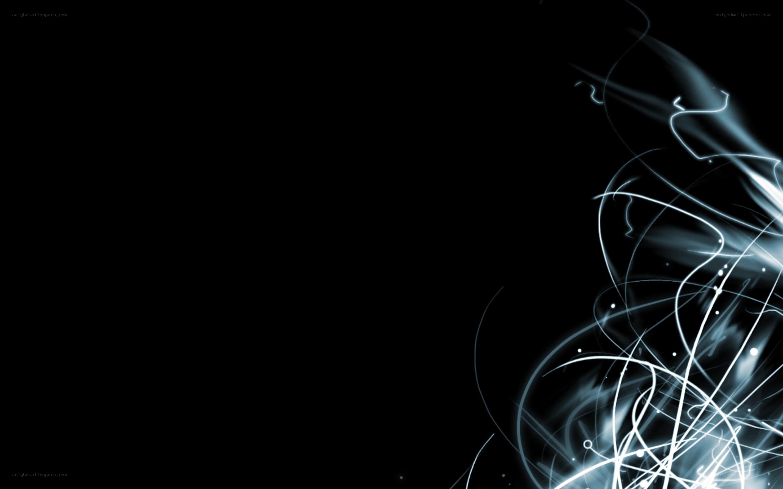 abstract light swirls on black