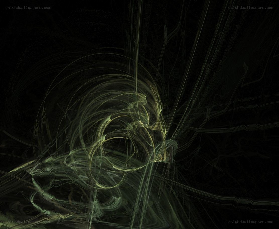 Abstract light swirls on black