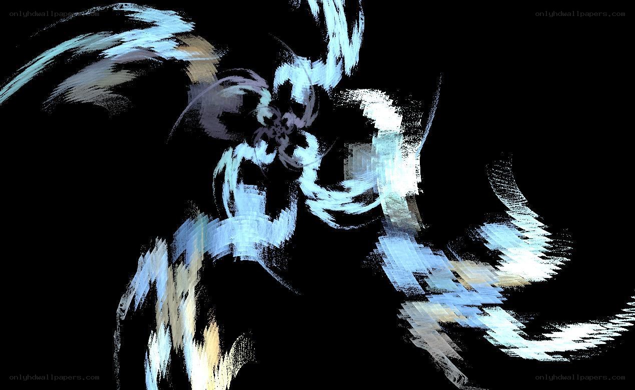 Abstract light swirls on black