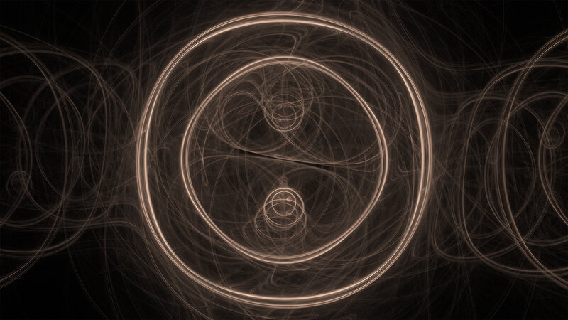 Abstract light swirls on black
