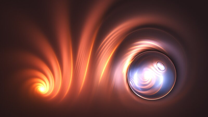 Abstract Light Swirls — Orange, Dramatic
