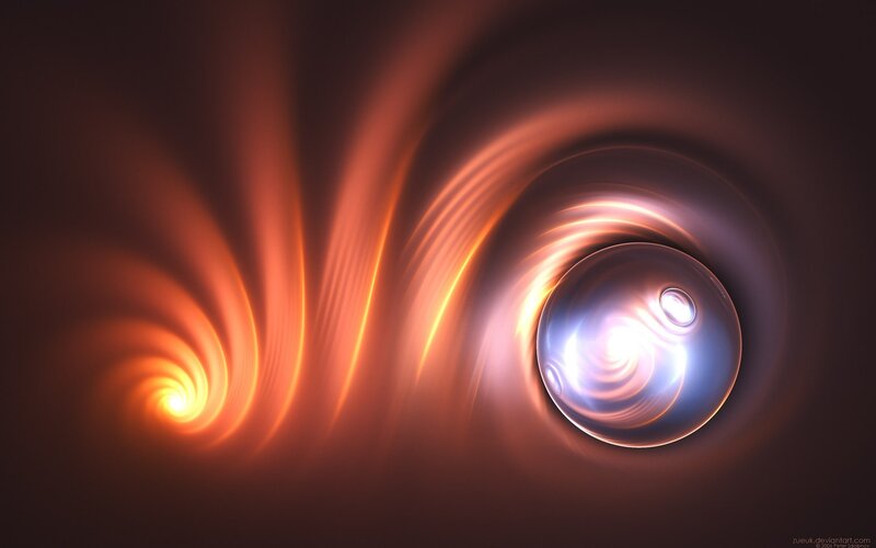 Abstract Light Swirls — Orange