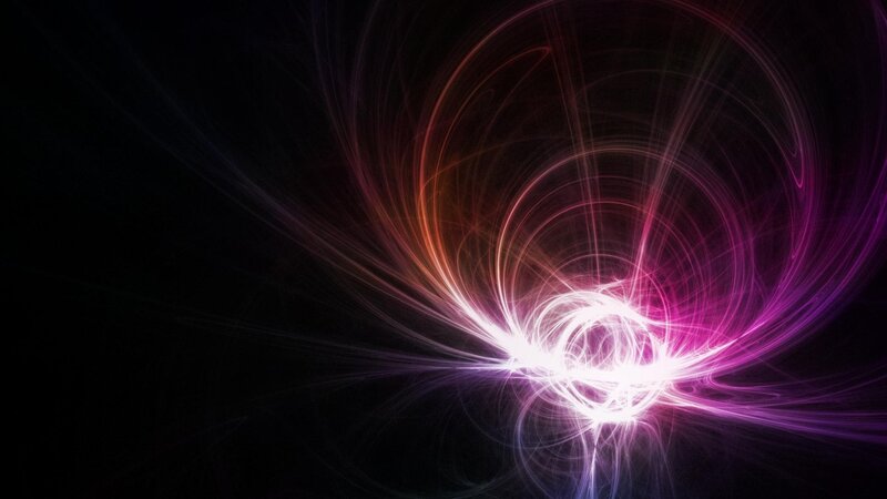 Abstract Light Swirls — Purple, Dynamic, Digital Art, Color, Darkness