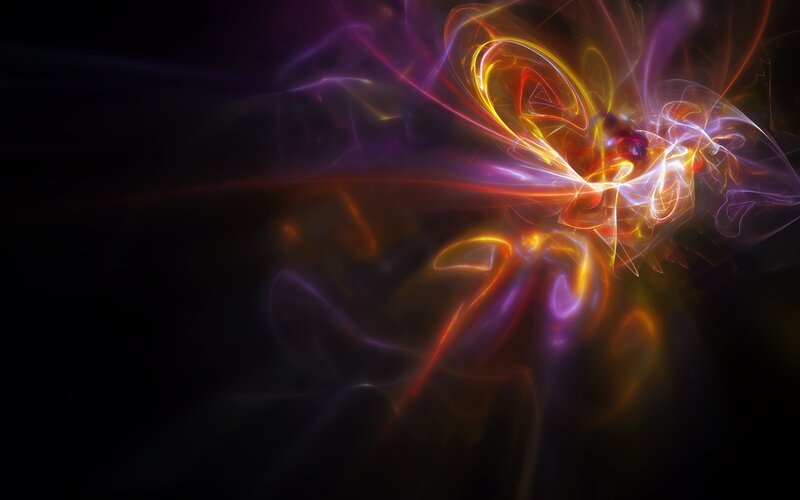 Abstract Light Swirls — Purple, Dynamic, Digital Art, Color