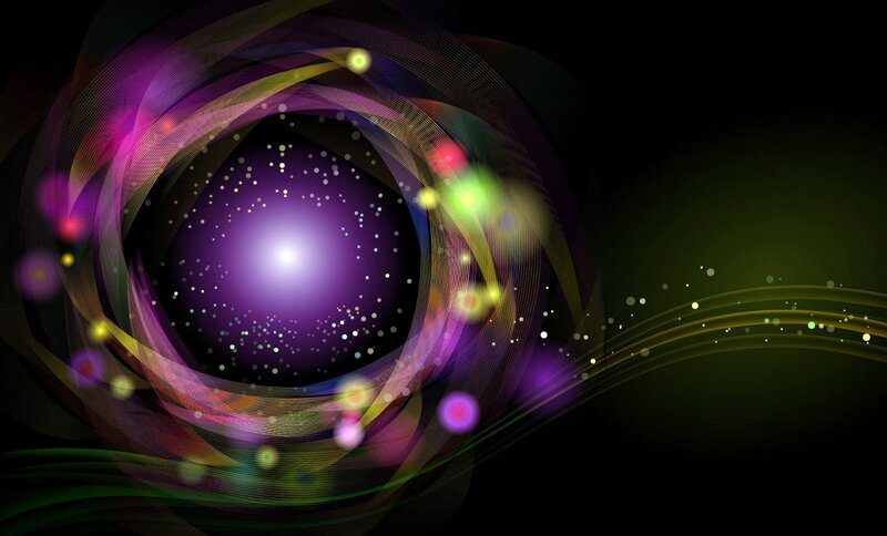Abstract Light Swirls — Purple, Dynamic, Digital Art