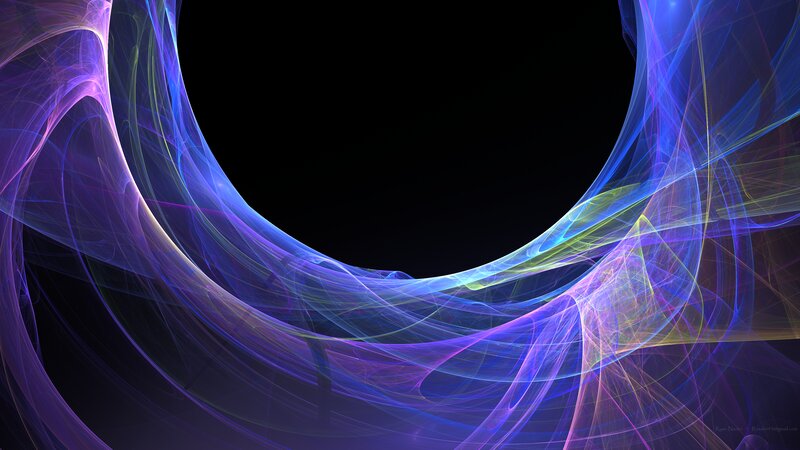 Abstract Light Swirls — Purple, Ethereal, Digital Art, Curves