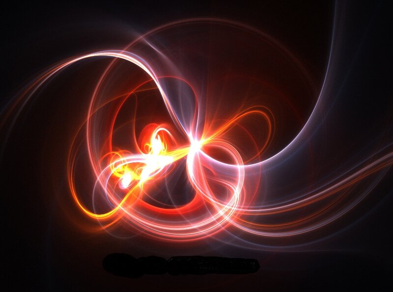 Abstract Light Swirls — Red, Dynamic