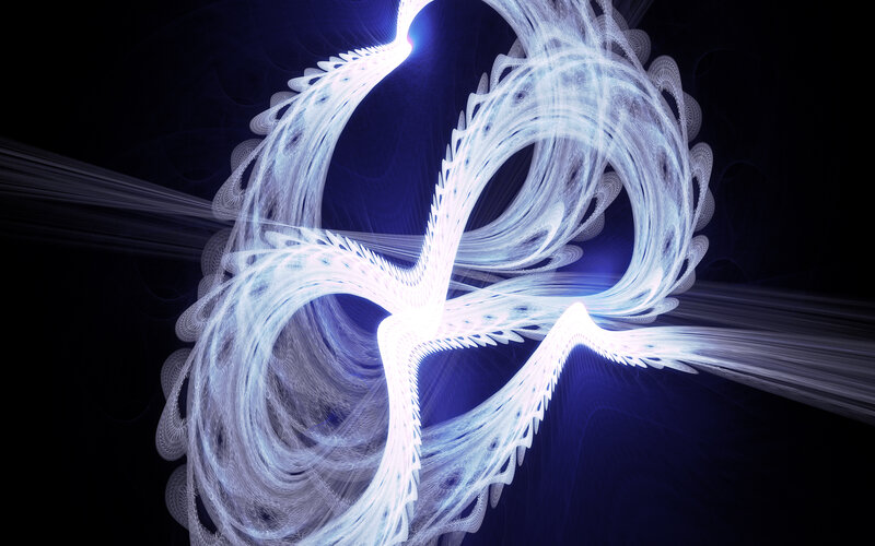 Abstract Light Swirls — White, Dramatic