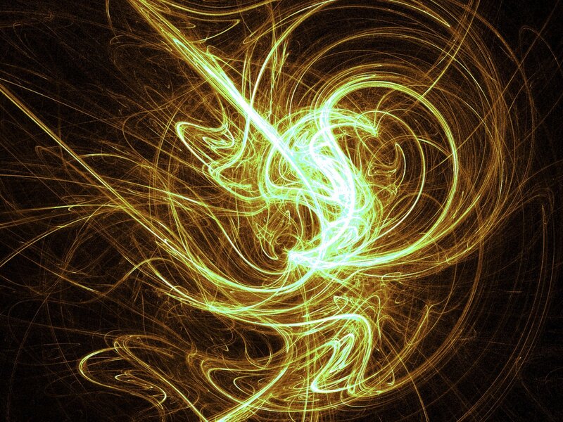 Abstract Light Swirls — Yellow, Energetic