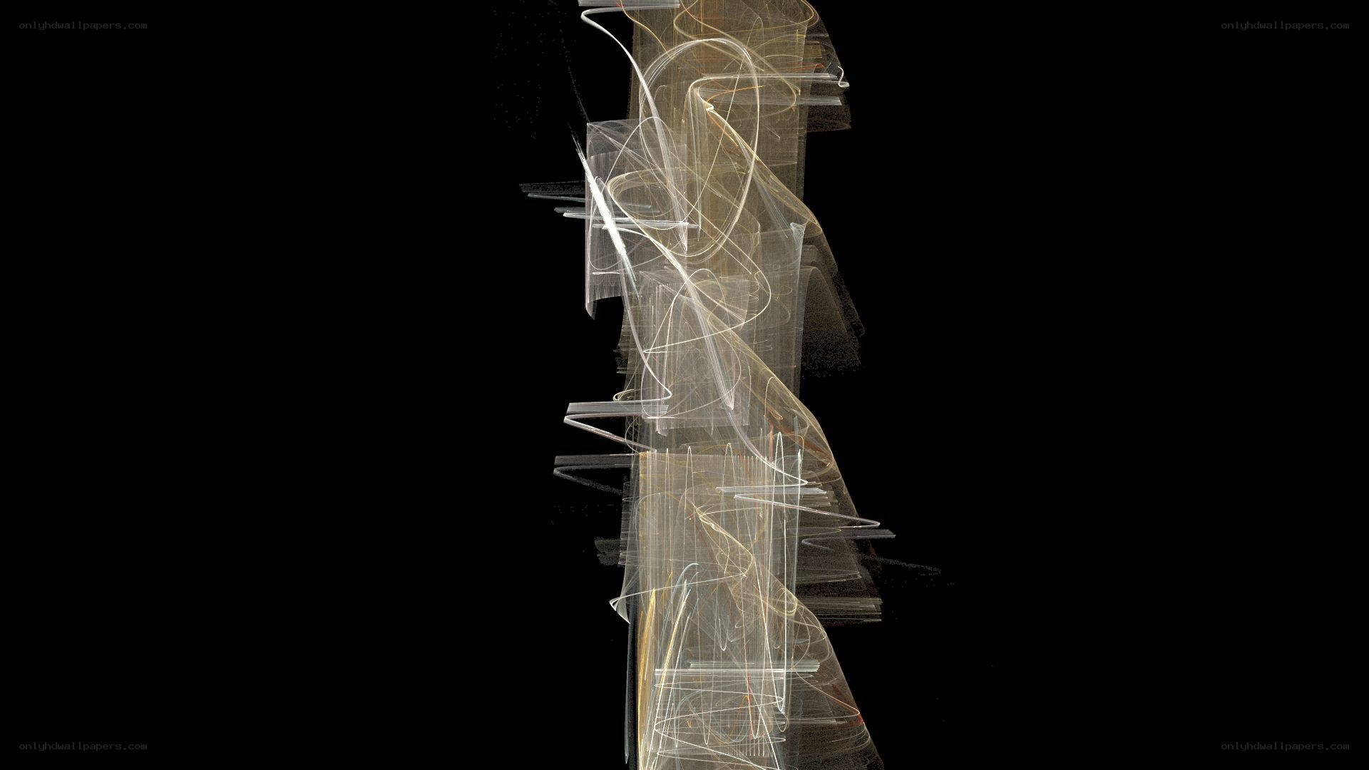 Abstract light trail sculpture