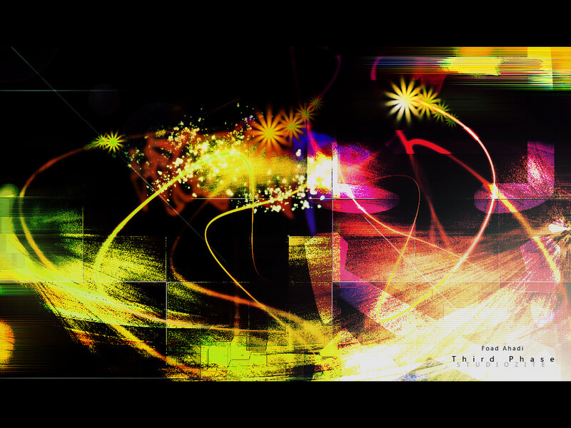 Abstract light trails and particles