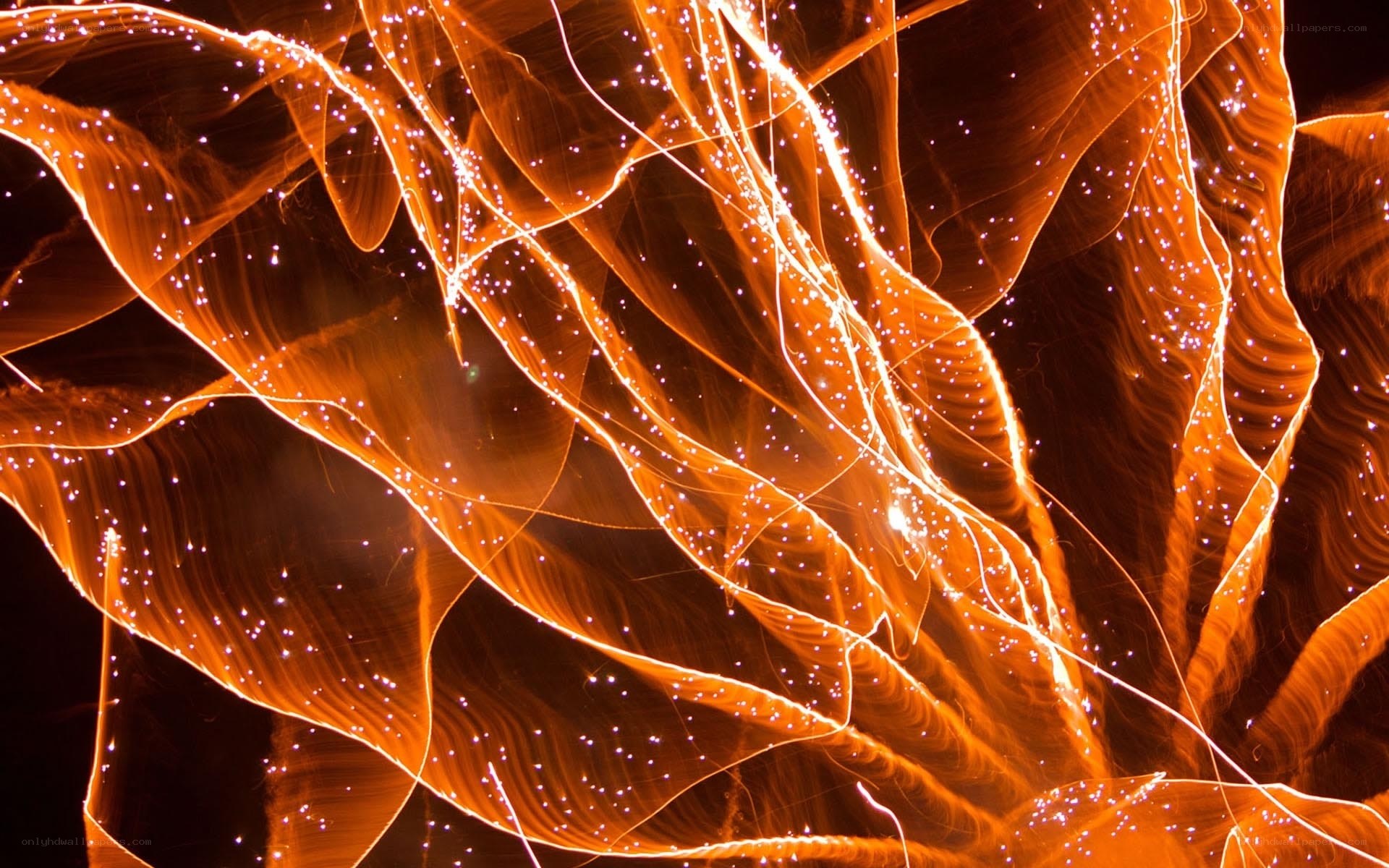 Abstract light trails and sparks