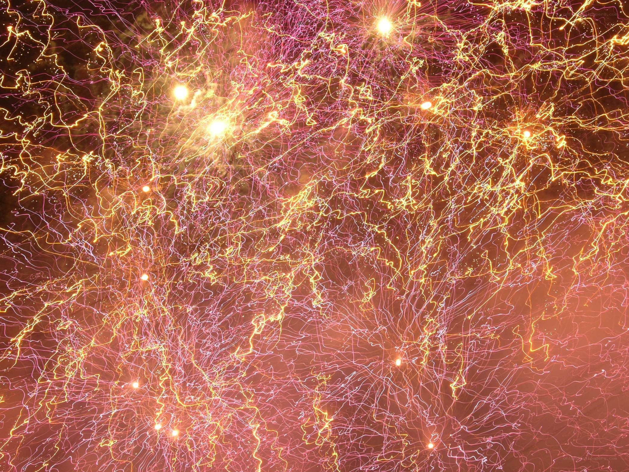 Abstract light trails and stars