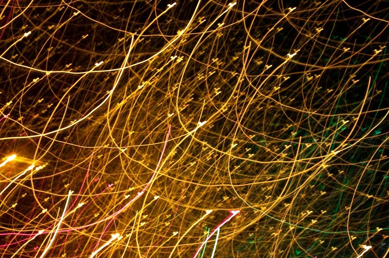 Abstract light trails at night