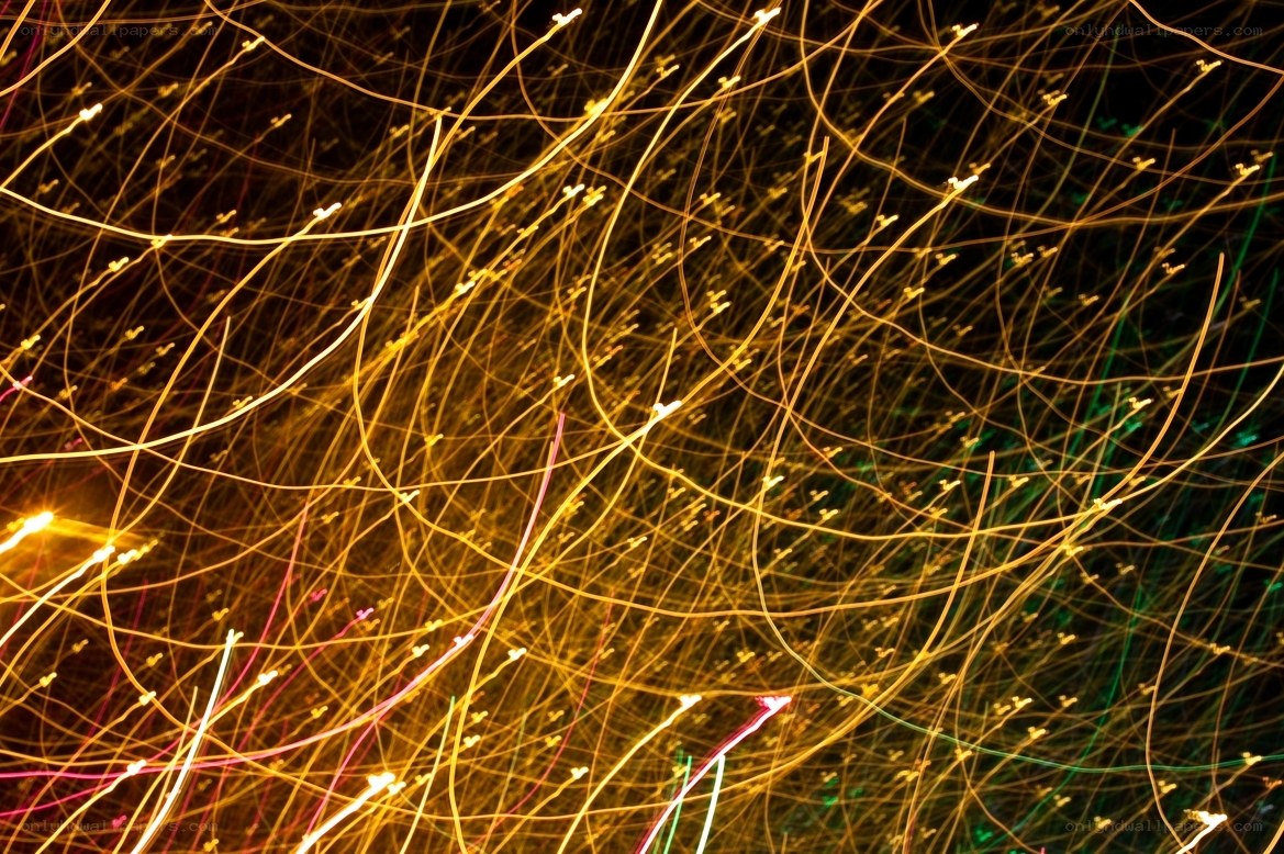 Abstract light trails at night