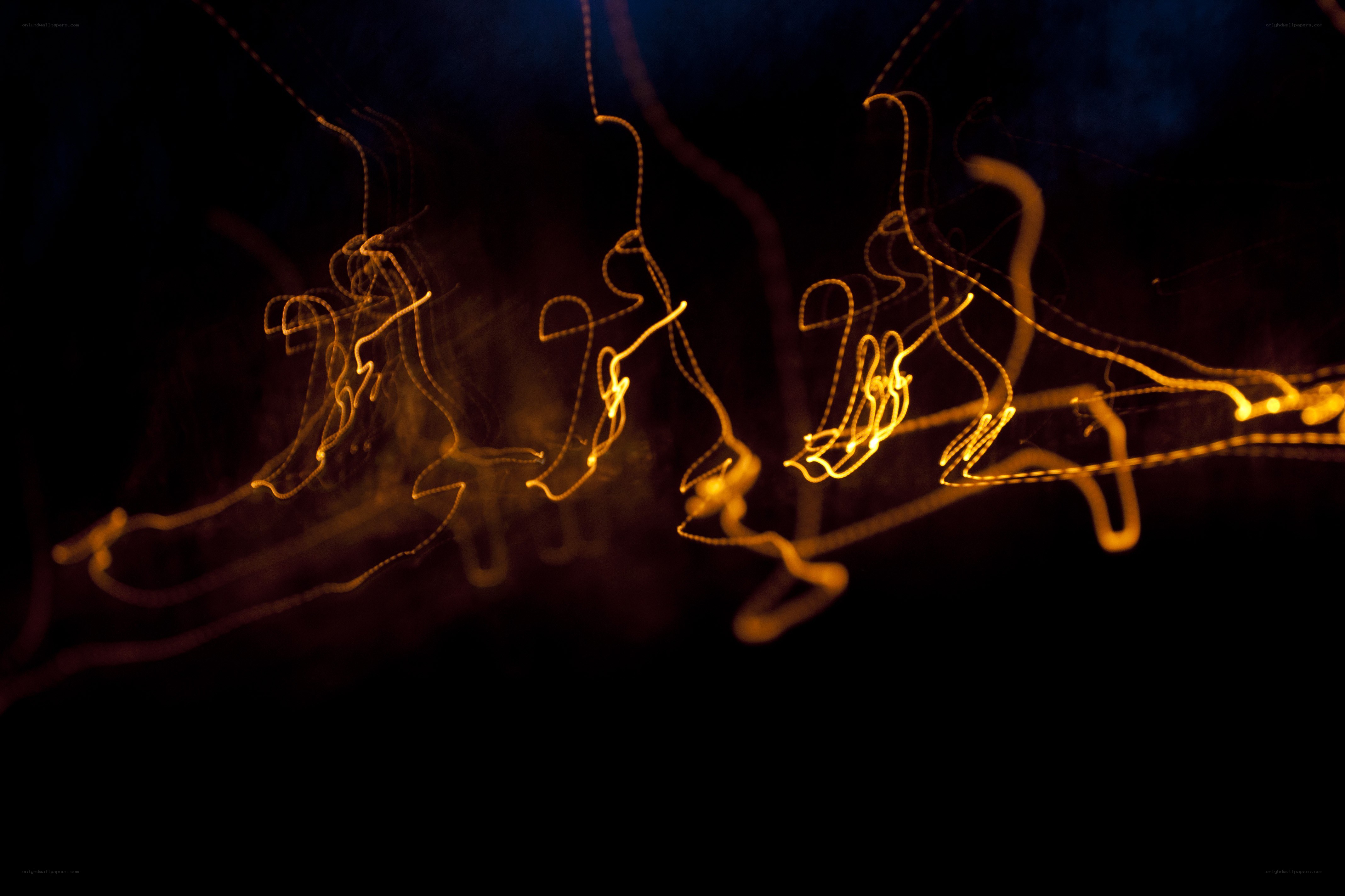Abstract light trails at night