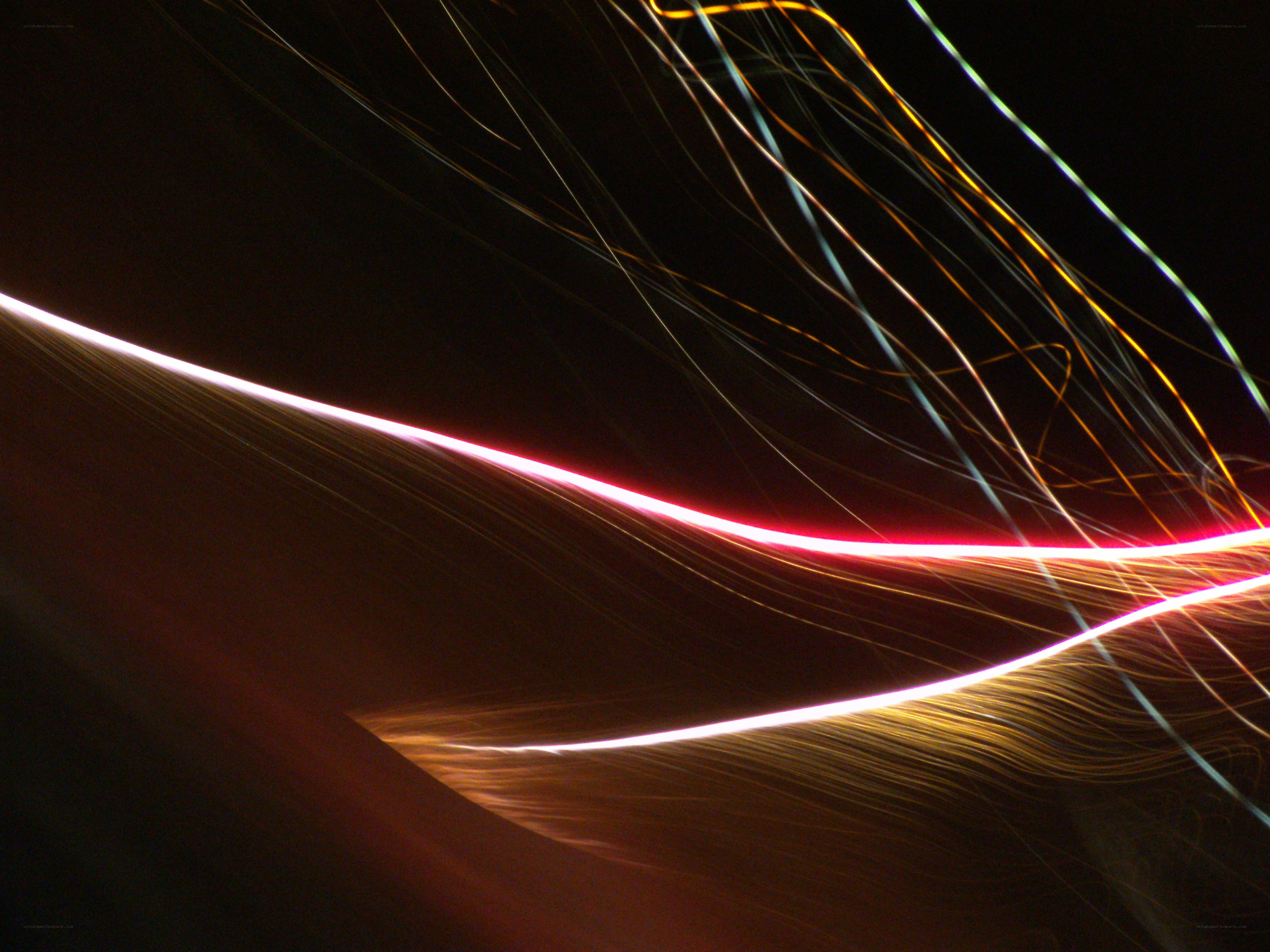Abstract light trails at night