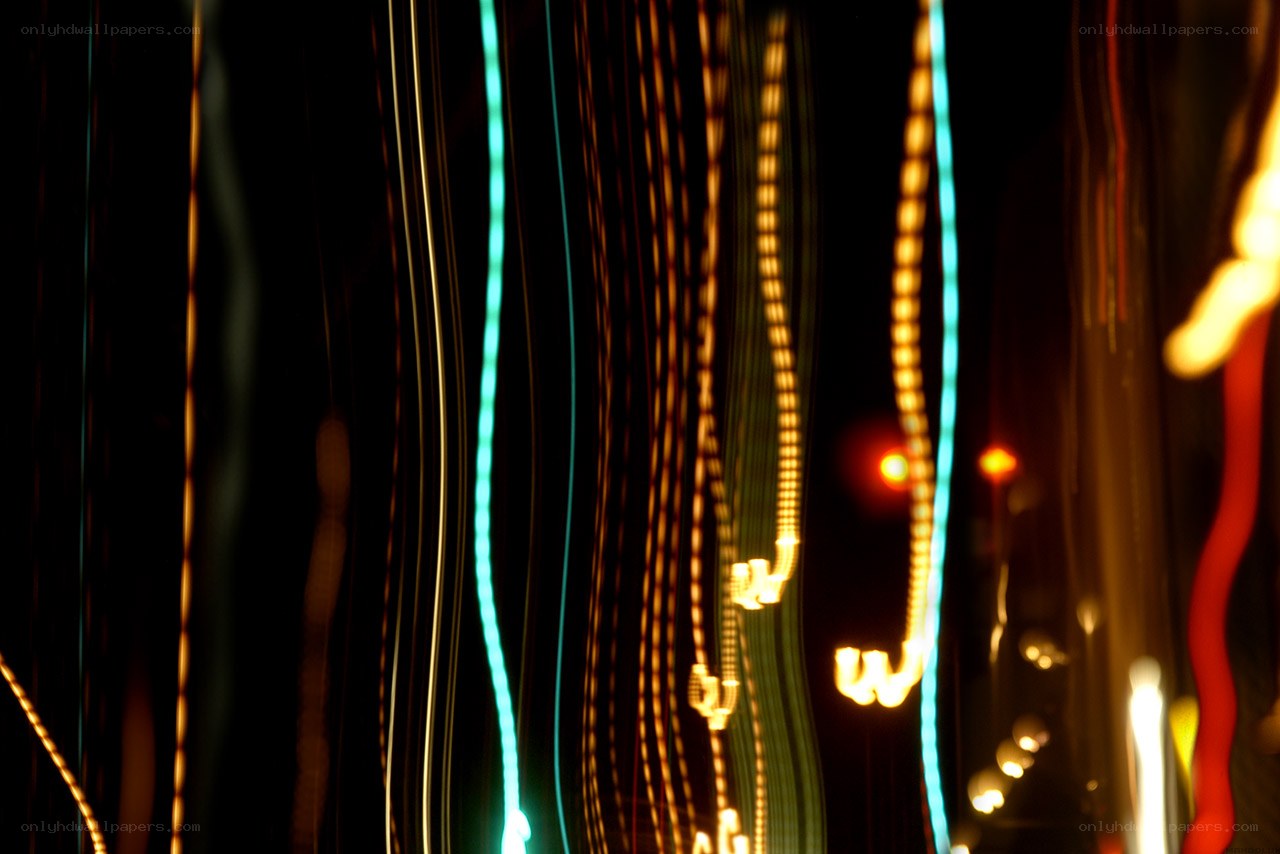 Abstract light trails at night