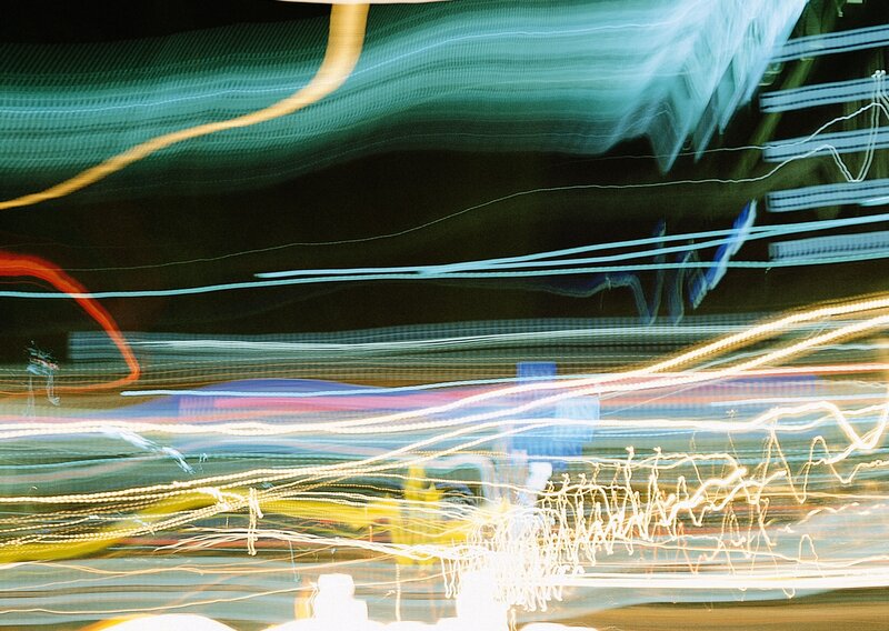 abstract light trails at night