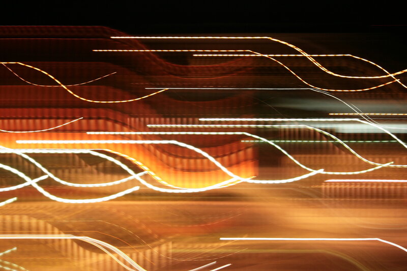 Abstract light trails at night